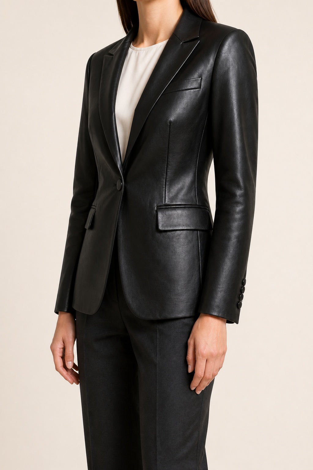 Lambskin Leather Blazer WLJ 810037 3XS