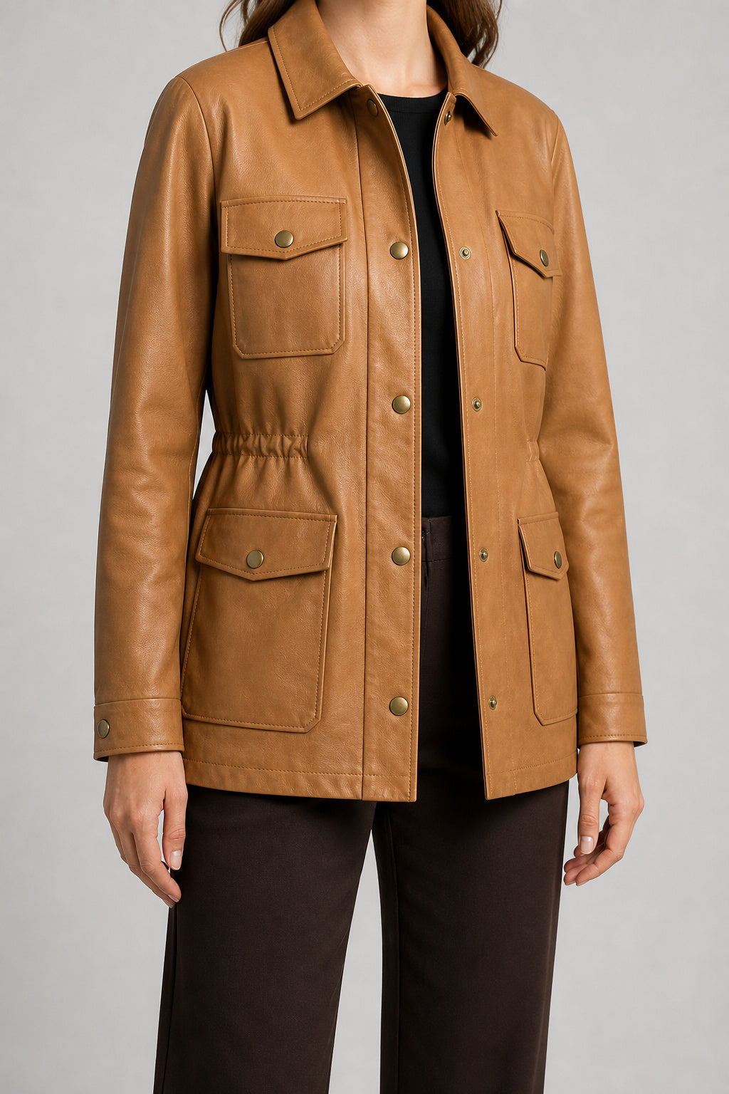 Lambskin Leather Safari Jacket
