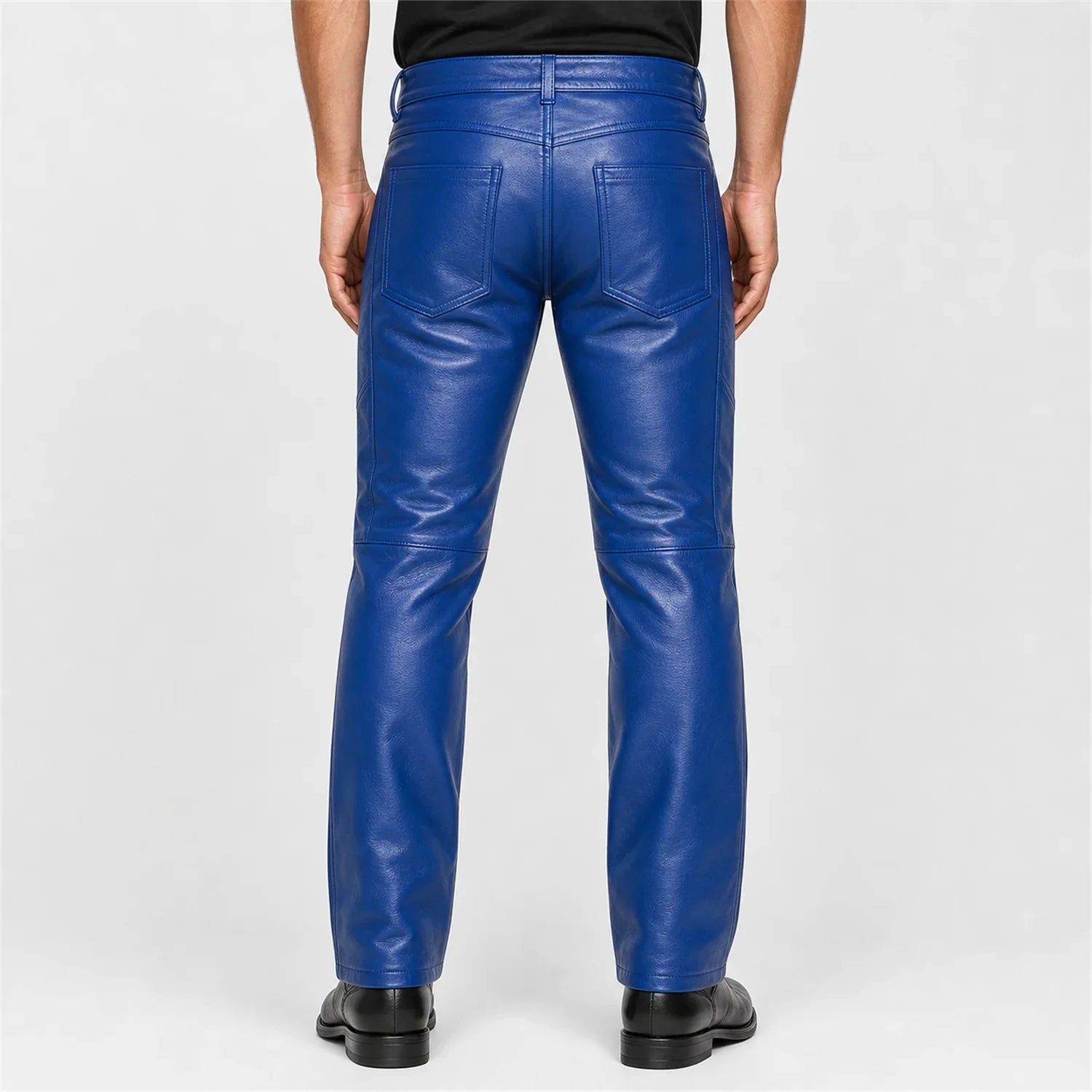 mens royal blue leather pants MP 98010 28 28