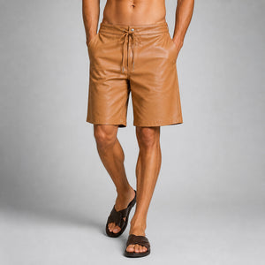 men's tan leather board shorts MLS 810038 28